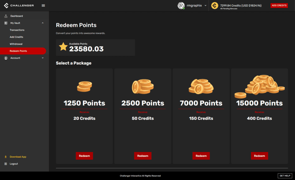 cash in points